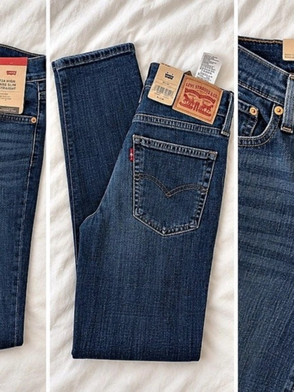NWT Levi's 724 High Rise Slim Straight in Blue size 27/30